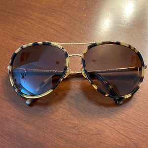 Tory Burch Tortoise aviator sunglasses
